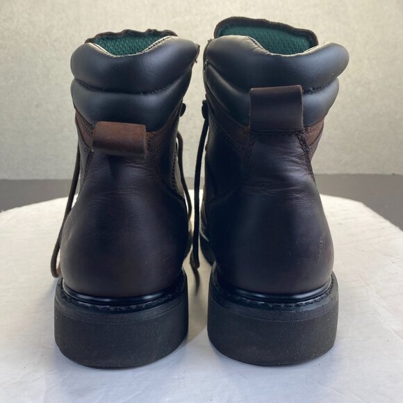 Wolverine Boots Mens 9.5 EE Steel Toe Work Clint Waterproof Leather Dark Brown main image 4